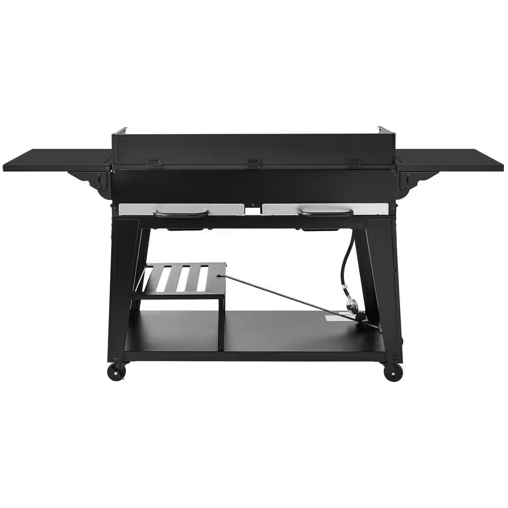 6-Burner Propane Gas Grill and Griddle Combo, Grill and Griddle 2-In-1, Bronze, 78,000 BTU Output for Back Yard