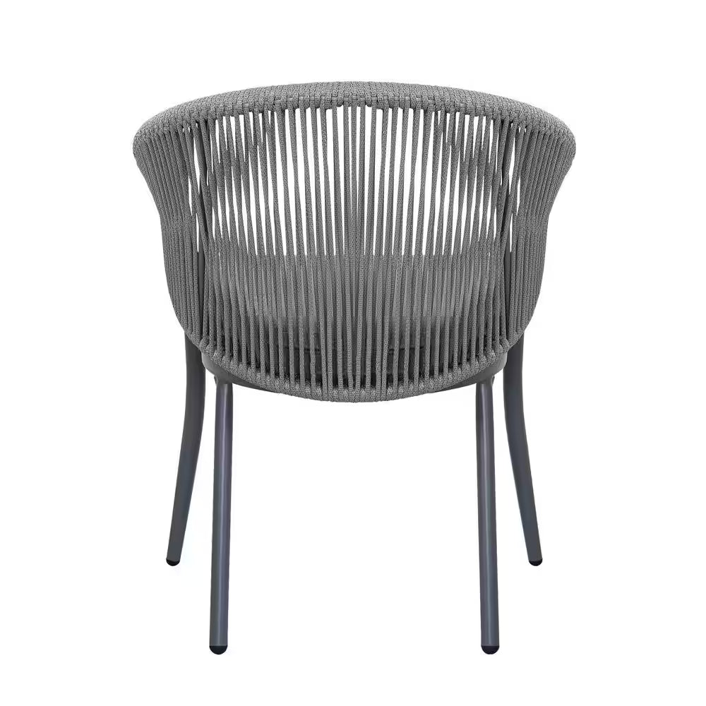7-Piece Aluminum Outdoor Patio Dining Set with Grey Cushion