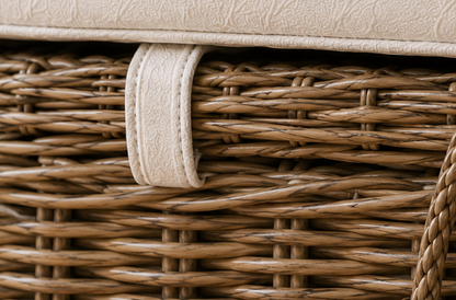 Key Largo Rattan Storage Bench With Cushion