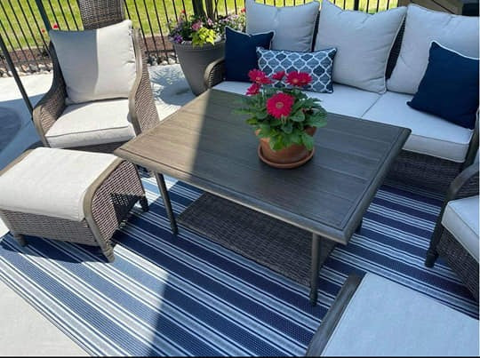 Vertical Stripe Blue & White