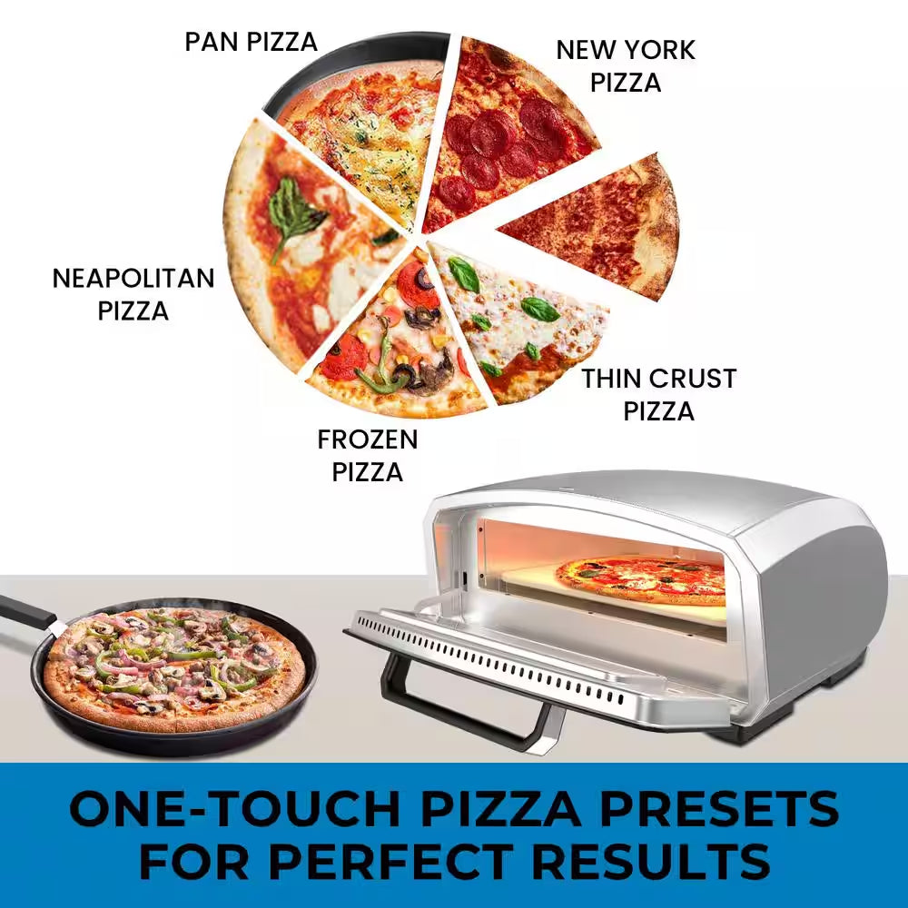 Electric Indoor and Outdoor Pizza Oven in Stainless Steel
