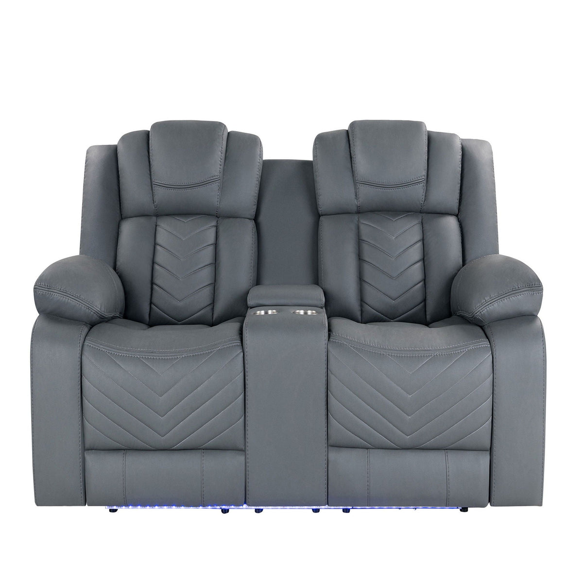 Raize - Power Living Room Set With Storage Console And Cup Holders