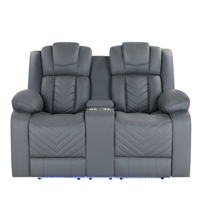 Raize - Power Living Room Set With Storage Console And Cup Holders
