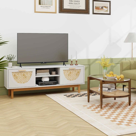 Modern Living Room Furniture Set: TV Stand + Sofa + Coffee Table + Side Table