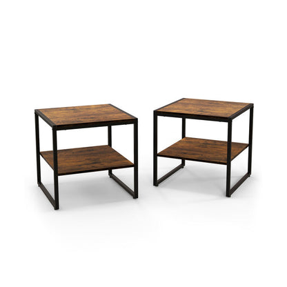 Modern Fabric Sofa and Accent Chair with 2 Side Table for Living Room